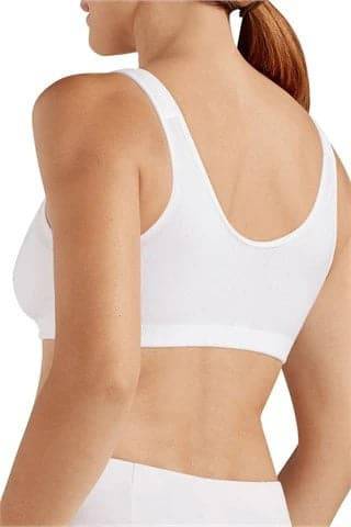 Amoena Hannah Wire-free Front Closure Bra - White