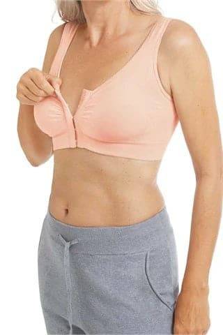 Amoena Clara Wire-free Front-Closure Bra - Blush
