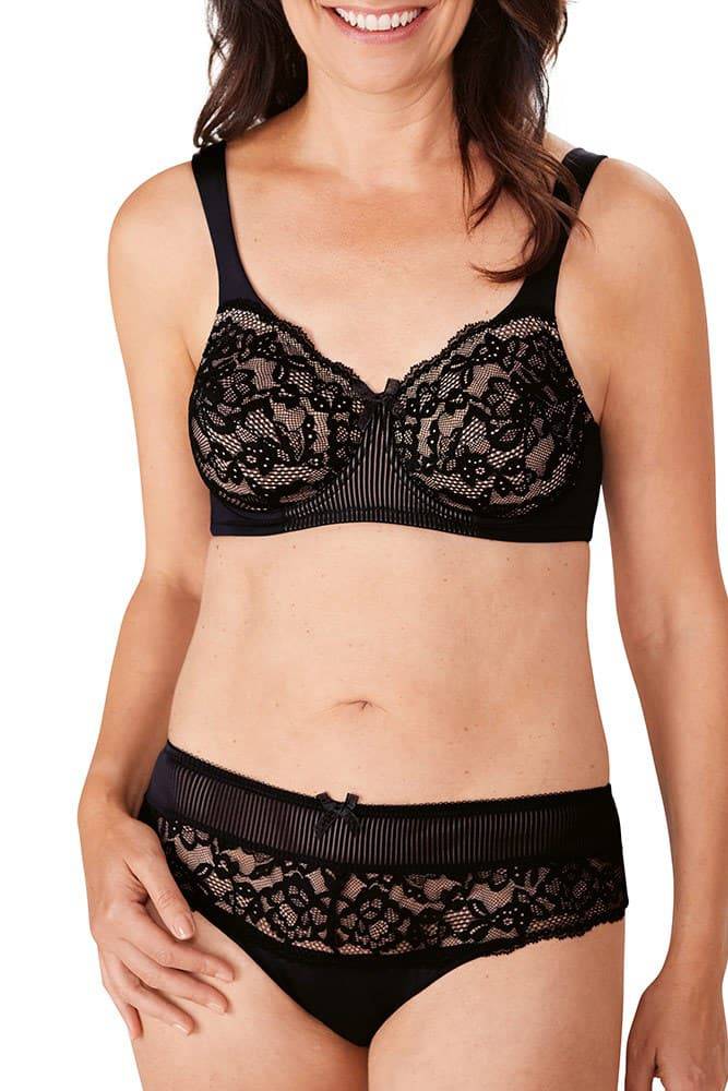 Amoena Kyra Underwire Bra Black/Light Nude