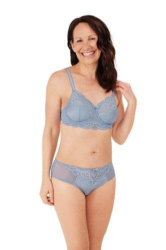Amoena Karolina Wired Mastectomy Bra - Light Blue/Light Sand