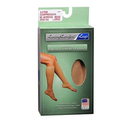 Scott Specialties, Scott Specialties Medical Legware Knee High Stockings Open Toe, 30-40 BEIGE, LARGE 1 each