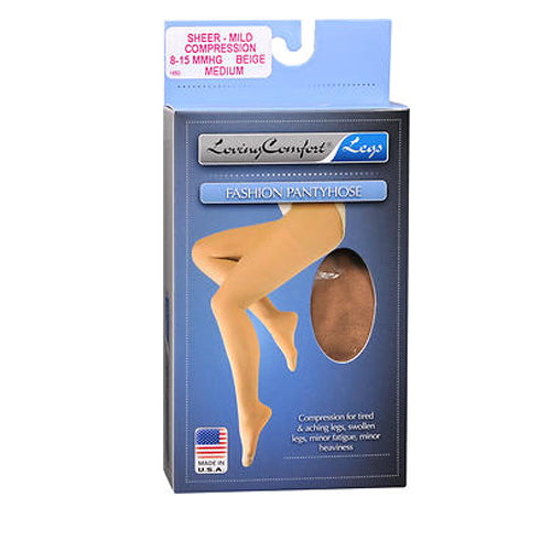 Scott Specialties, Loving Comfort Fashion Pantyhose Sheer Mild, Beige,Medium Each