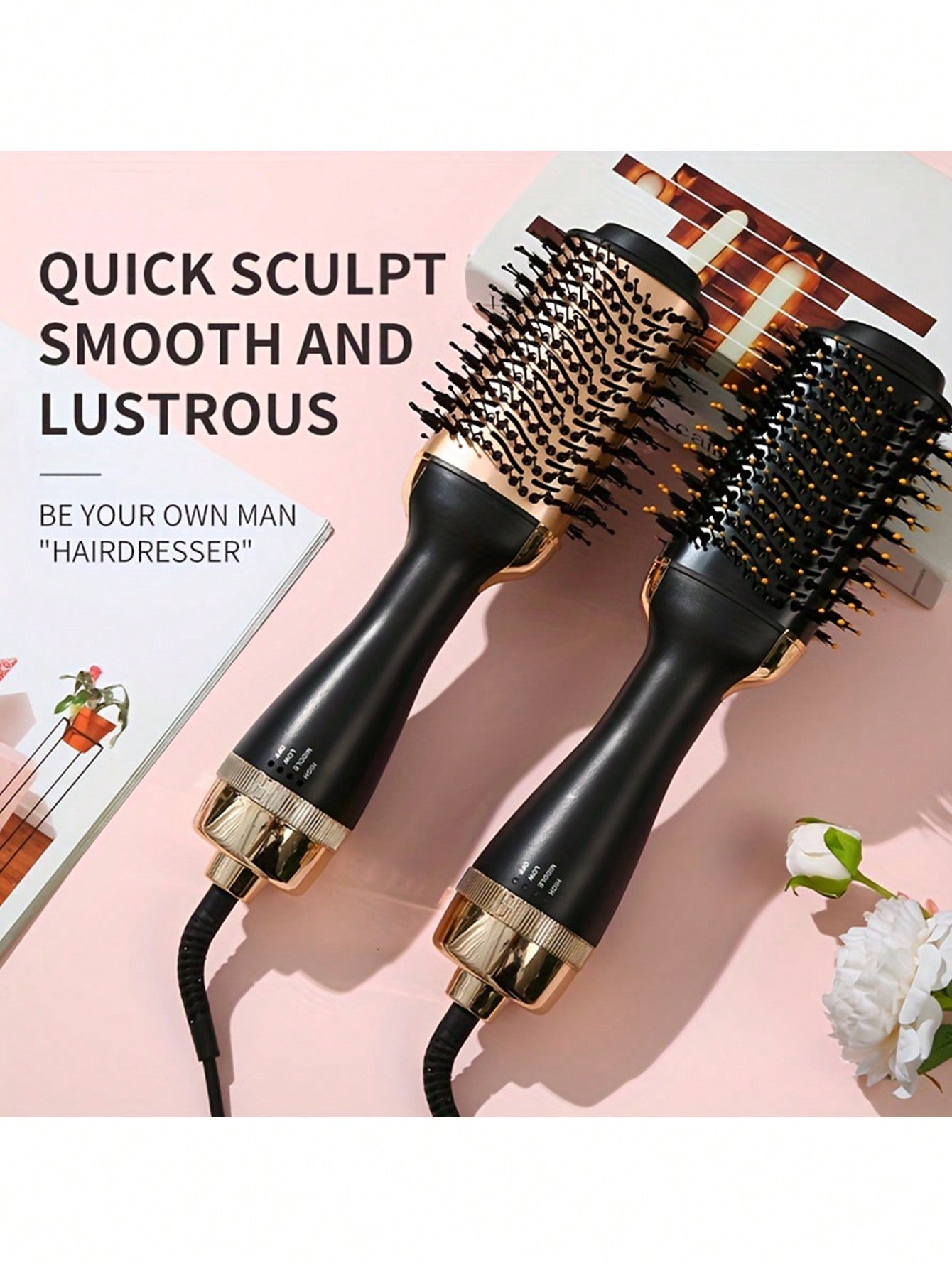 1pc 3-in-1 Hot Air Comb Hair Dryer Brush, One-step Volumizer Blow Dryer Styler, Suitable For Family Travel Personal Use Festival Gift