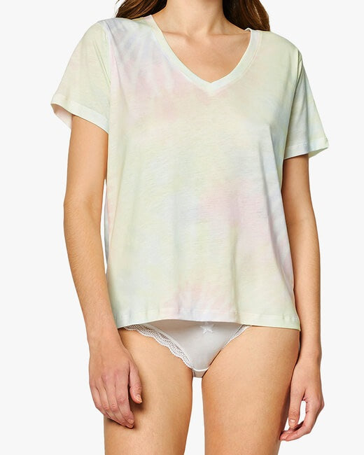 Tie Dye V Neck Top