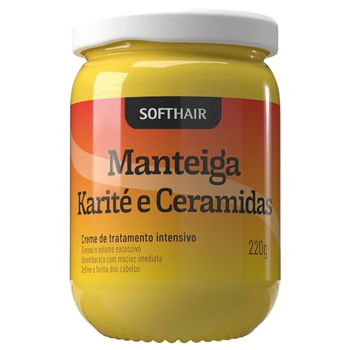 SoftHair - Linha Manteiga - Creme de Tratamento Intensivo Karite e Ceramidas 220 Gr - (Butter Collection - Shea and Ceramides Intensive Treatment Cream Net 7.76 Oz)