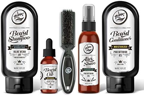 Rolda Beard Wash Kit for Men, Beard Care Products, Polished Gentleman Beard Shampoo and Conditioner.