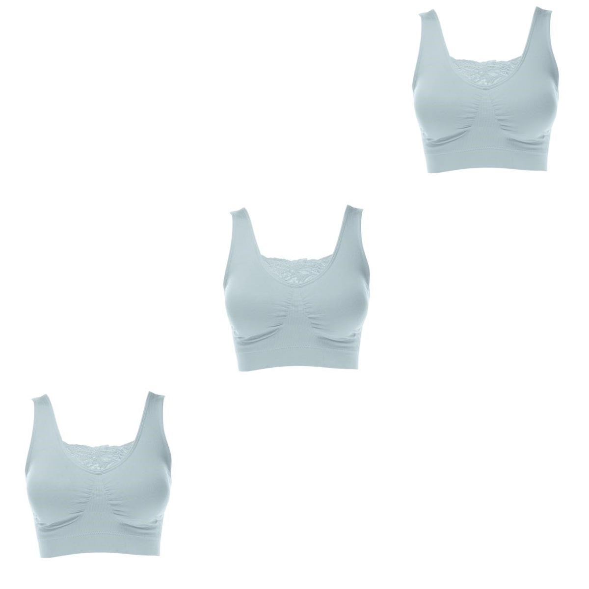 Rhonda Shear "Ahh" Bra 3-pack with Lace Inset