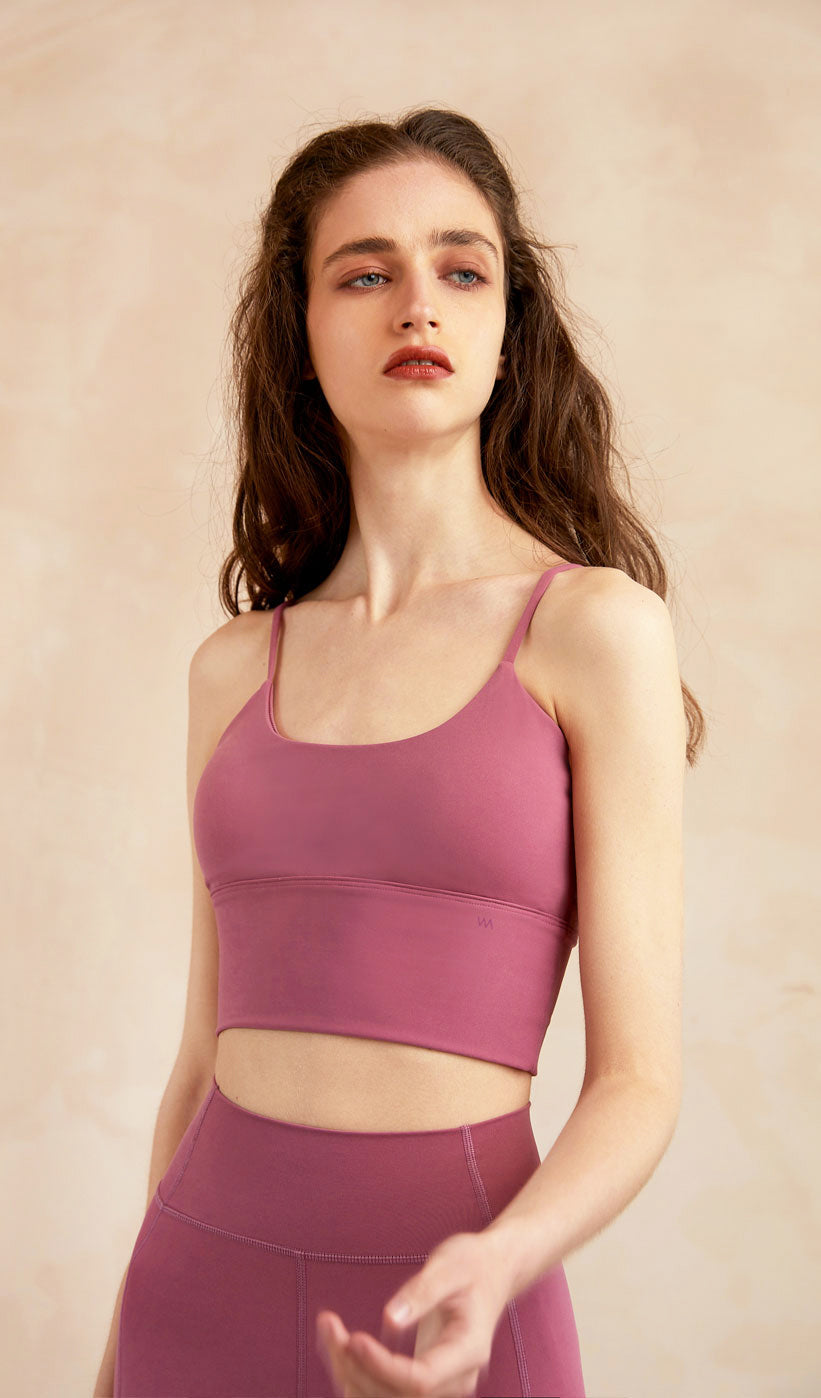 RUBY Longline YOGA Bra - Dark Pink