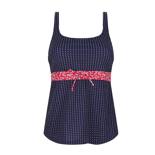 Amoena Algarve Tankini Swimsuit Navy Multi