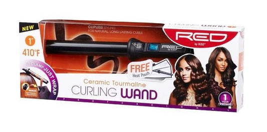 Red By Kiss 1" Ceramic Tourmaline Curling Wand