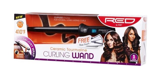 Red By Kiss 1" to 1/2" Ceramic Tourmaline Curling Wand