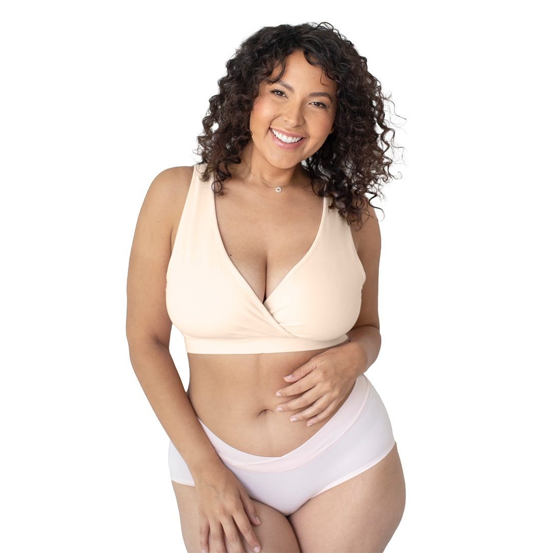 Organic Cotton Nursing & Sleep Bra | Beige-Bras-Kindred Bravely