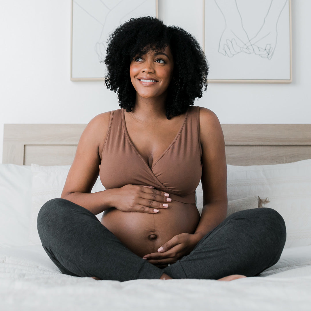 Organic Cotton Nursing & Sleep Bra | Mocha-Bras-Kindred Bravely