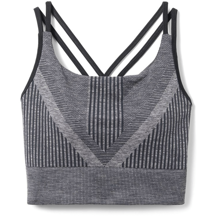 1 Womens Intraknit Strappy Bra  -  X-Small / Black Heather