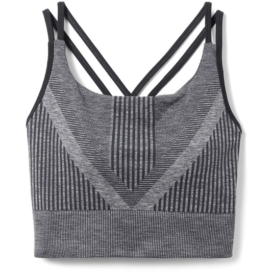 1 Womens Intraknit Strappy Bra  -  X-Small / Black Heather