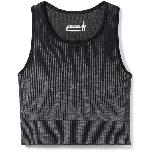 1 Womens Intraknit Crop Bra  -  Medium / Black Heather