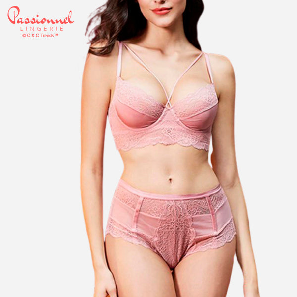 Transparent ultra-thin Floral Lace Underwear set 12b