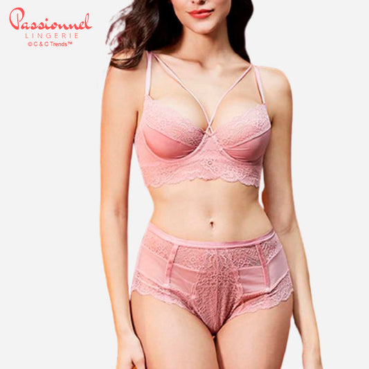 Transparent ultra-thin Floral Lace Underwear set 12b