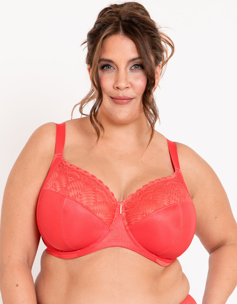 Adella Athena Full Cup Side Support Bra Papaya
