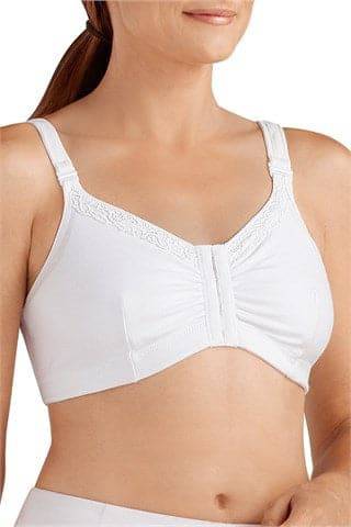 Amoena Hannah Wire-free Front Closure Bra - White