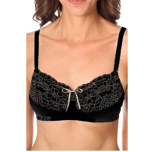 Amoena Alina Wire Free Bra Black/Sand
