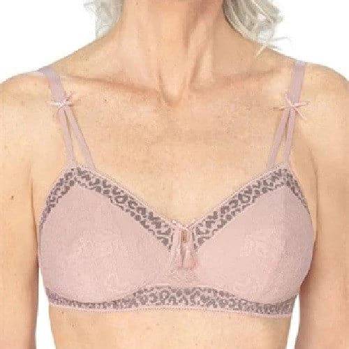 Amoena Cherish Wire-Free Bra - Dreamy Pink/Light Grey
