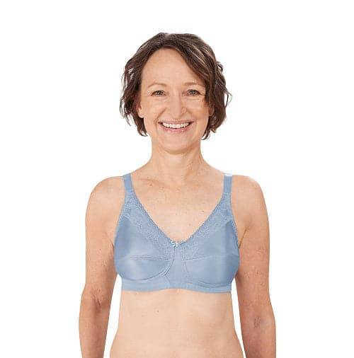 Amoena Nancy Soft Cup Mastectomy Bra - Light Blue