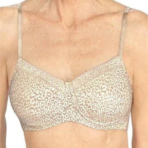 Amoena Bliss Padded Wire-Free Bra - Off-White/Sand