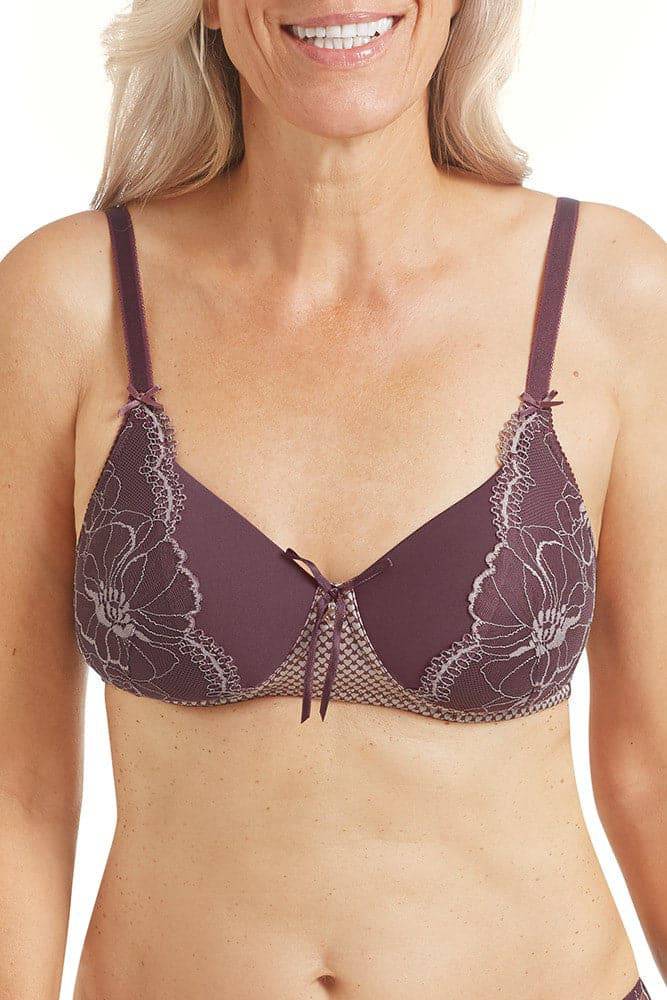 Amoena Be Amazing Padded Wire-Free Bra - Sweet Chocolate/Taupe