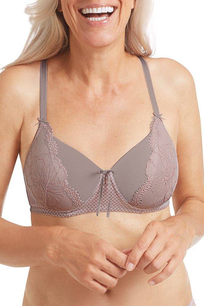 Amoena Be Amazing Padded Wire-Free Bra - Tender Taupe/Rose Kiss