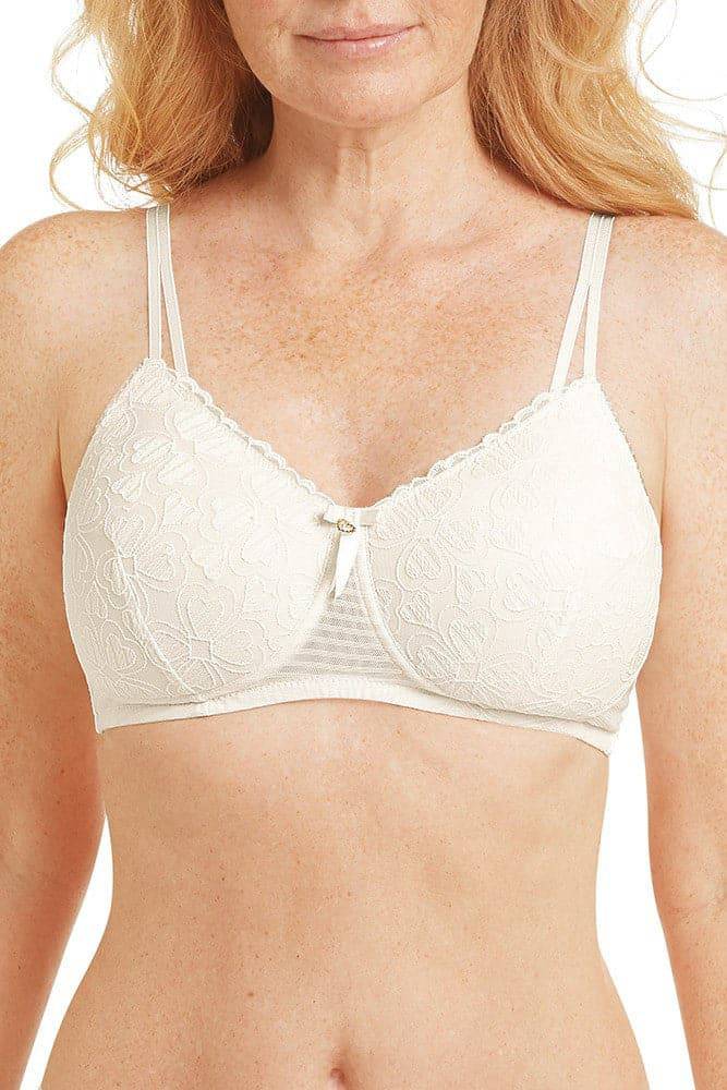 Amoena Be Beautiful Padded Wire-Free Bra - Charming Off-White