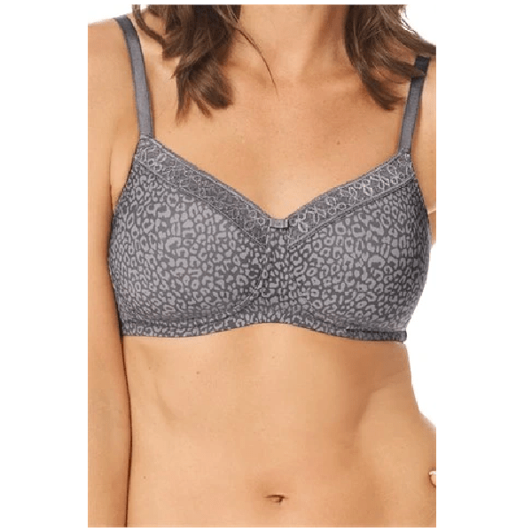 Amoena Bliss Wire Free Padded Bra - Dark Grey/Light Grey