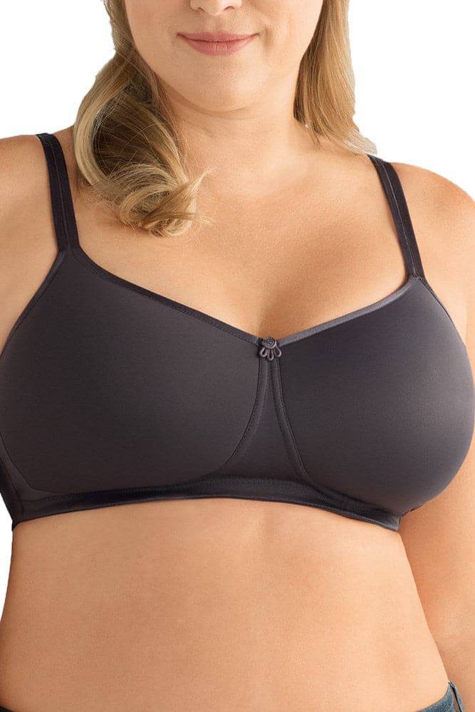 Amoena Mara Padded Soft Cup Mastectomy Bra Dark Grey