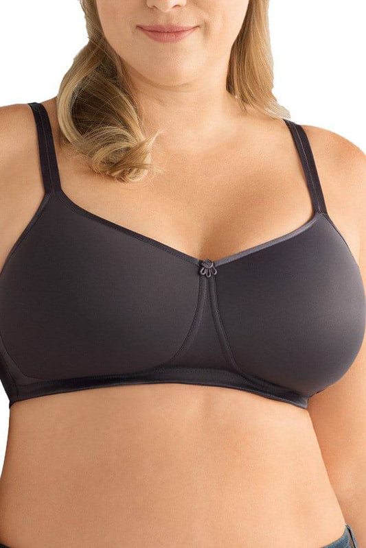 Amoena Mara Padded Soft Cup Mastectomy Bra Dark Grey