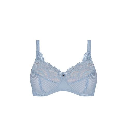 Amoena Karolina Padded Wire-Free Mastectomy Bra - Light Blue/Light Sand