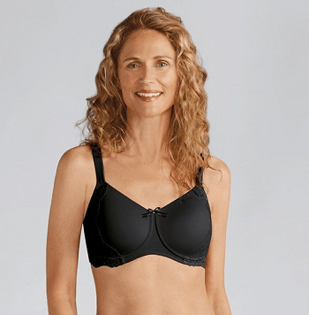 Amoena Lilly Padded Soft Cup Bra - Black 38C