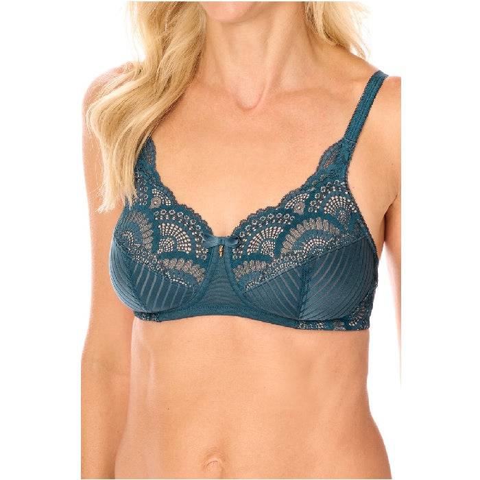 Amoena Karolina Wire Free Bra Dark Teal/Sand