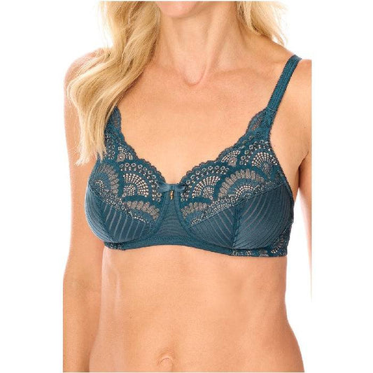 Amoena Karolina Wire Free Bra Dark Teal/Sand