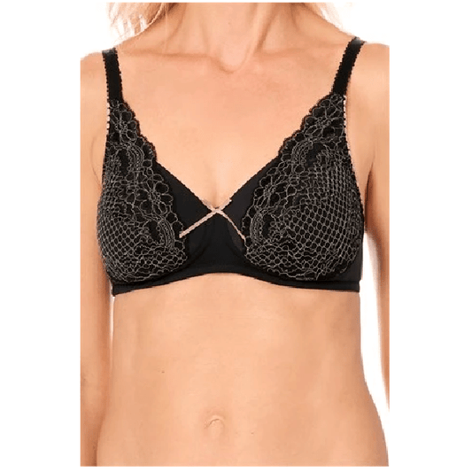 Amoena Alina Wire Free Padded Bra Black/Sand