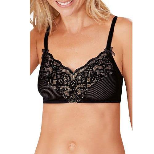 Amoena Kyra Wire-Free Bra Black/Light Nude