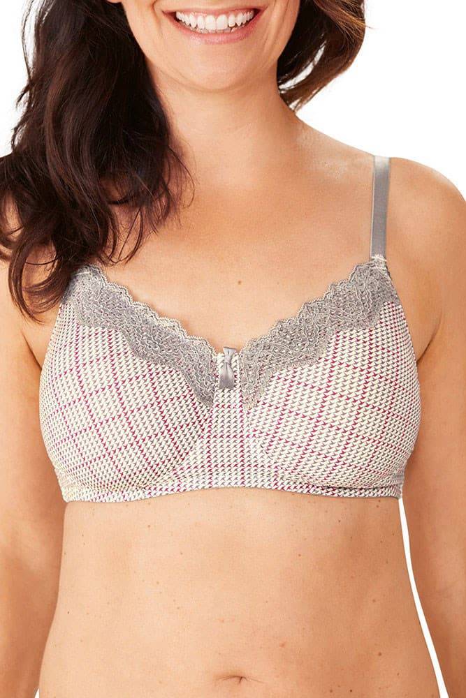 Amoena Luna Padded Wire-Free Bra Grey/Multi