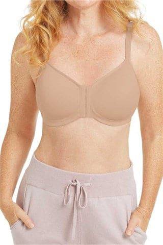 Amoena Mara Wire-free Front-Closure Padded Bra - Light Sand 38C