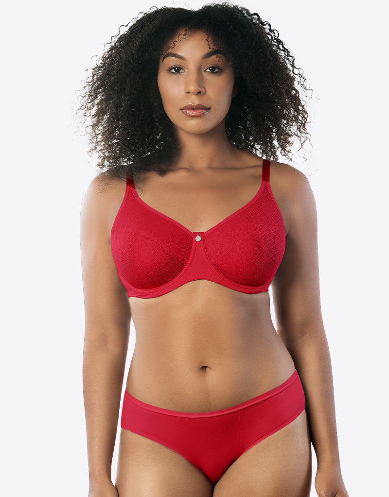 Parfait Enora Minimizer Full Cup Bra Racing Red