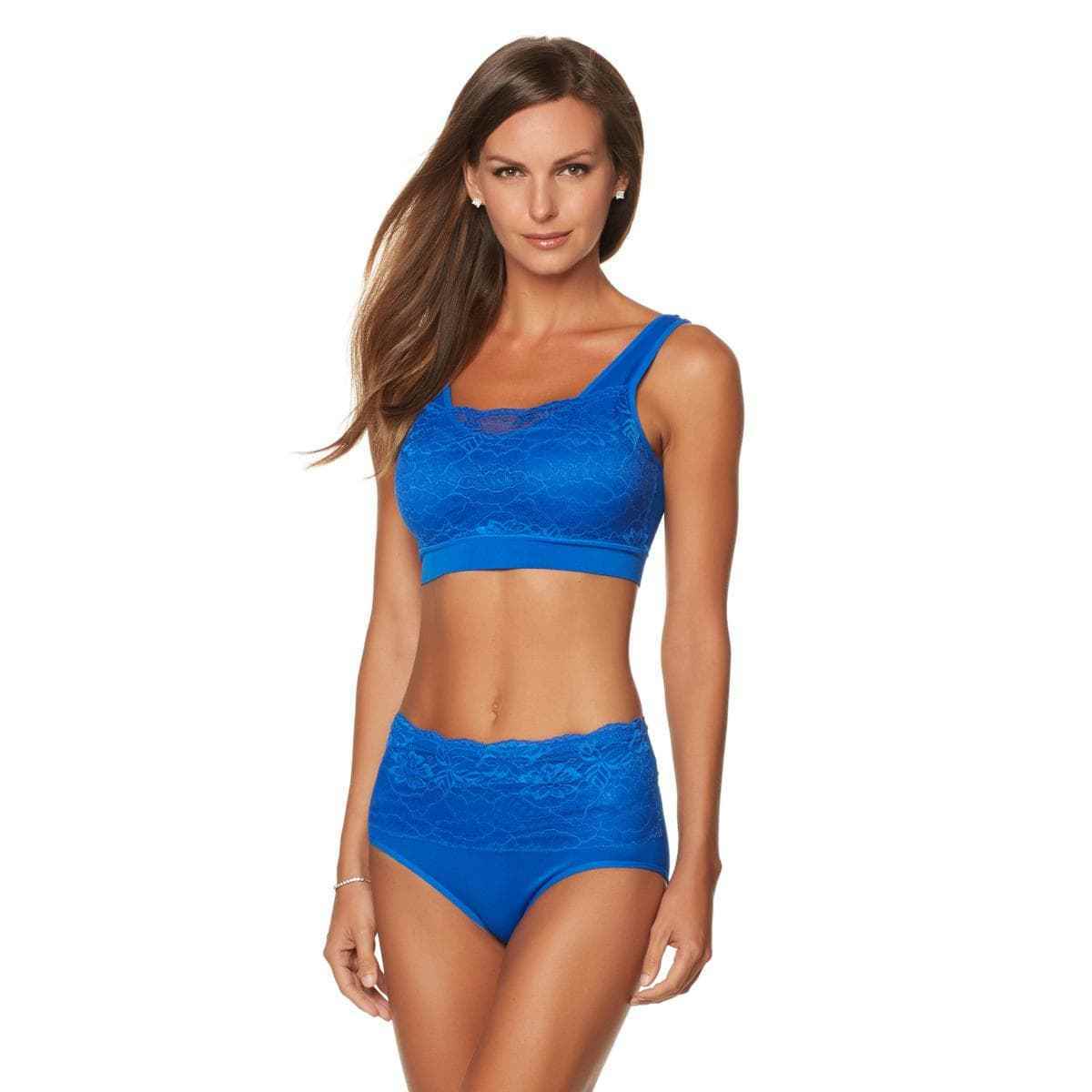 Rhonda Shear 3 Pack Seamless Lace Overlay Bra