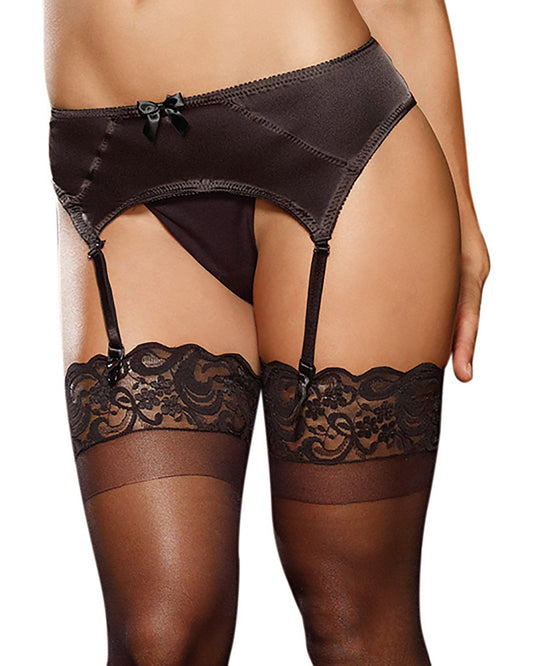 Satin and Mesh Garter Belt