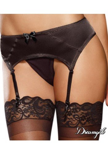 Satin Garter Belt - Black