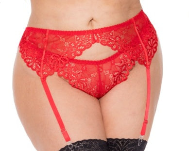 Romance Lace Garter Belt w/Boning Plus